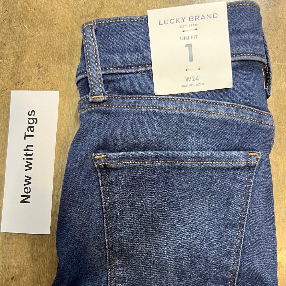Lucky Brand Straight Leg Jeans Medium Blue 24R New With Tags